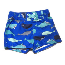 Cat &amp; Jack 3-6 Months Infant Swim Diaper Blue Whales Baby Swimwear - $7.95