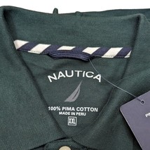 Nautica Dark Green 100% Pima Cotton Classic Long Sleeve Polo Shirt Top XXL 2XL - £46.90 GBP