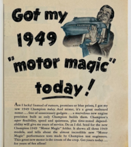 1949 Champion Outboard Motor Advertisement Motor Magic Fishing Boat Vtg ... - $19.99
