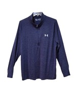 Under Armour Mens Blue Heatgear Shirt 1/4 inch Zipper XL - $27.34 CAD