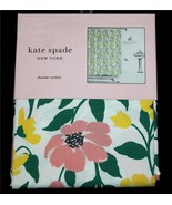 Kate Spade BOLD GARDEN BLOOMS Floral Dragonflies Shower Curtain Nice Qua... - $54.66 CAD