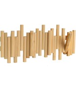 Minboo Bamboo Multi Hook Coat Rack – Modern, Unique, Space-Saving Coat, ... - $60.27 CAD
