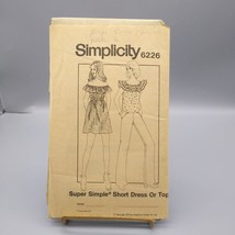 UNCUT Vintage Sewing PATTERN Simplicity 6226, Misses 1974 Super Simple Short - £9.95 GBP