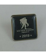 2019 black &amp; White Wounded Warrior Project With Silver Border Lapel Hat Pin - $5.45