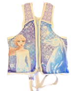 Swim Vest Elsa Frozen II  Disney For Kids 40-55 Lb Med/Lg Zip What Kids ... - £13.79 GBP