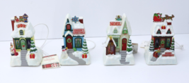 FULL SET of 4 Hallmark Caroling Cottages 2009 Light Up Musical Christmas... - $67.99