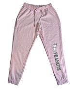 Munki Munki Peanuts Powder Pink Elastic Waist Cotton Blend Sleepwear Size L - £18.13 GBP