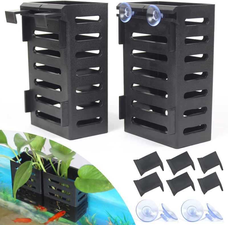 2 Pcs Aquarium Plant Holder, Fish Tank Plant Holder with Hooks and Suction Cups, Item image 8