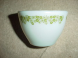 Pyrex Spring Blossom Green Sugar Bowl Heavy Milk Glass Vguc Free Usa Shipping - £11.26 GBP