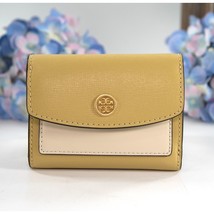 Tory Burch Robinson Colorblock Beeswax Leather Small Compact Wallet NWT - $172.76