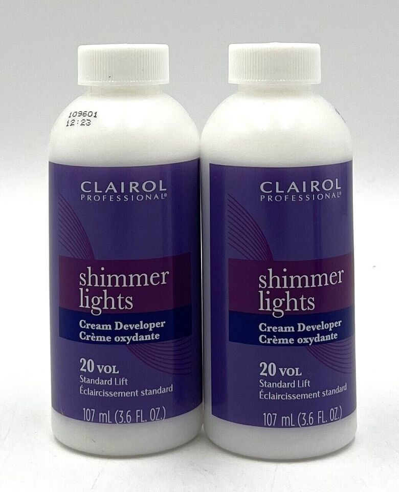 Clairol Shimmer Lights Cream Developer 20 Volume Standard Lift 3.6 oz-2 Pack - £12.35 GBP