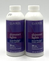Clairol Shimmer Lights Cream Developer 20 Volume Standard Lift 3.6 oz-2 Pack - £12.36 GBP