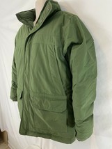 LL Bean Gore Tex Mens M Green Goose Down Insulated Hooded Field Jacket - £105.98 GBP