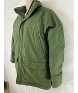 LL Bean Gore Tex Mens M Green Goose Down Insulated Hooded Field Jacket - £104.89 GBP