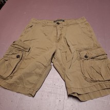 American Eagle Cargo Shorts Men 30 Tan Distressed Look Casual Outdoor Wear - $15.23