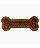 Dog rug mat in burgundy and tan - $24.99