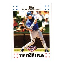 2007 Topps Baseball Opening Day Mark Teixeira 124 Texas Rangers White Collector - £2.54 GBP
