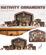 Wooden Jesus Fun Puzzles Nativity Puzzle Set For Adults Kids Desk Decor ... - $23.28 CAD