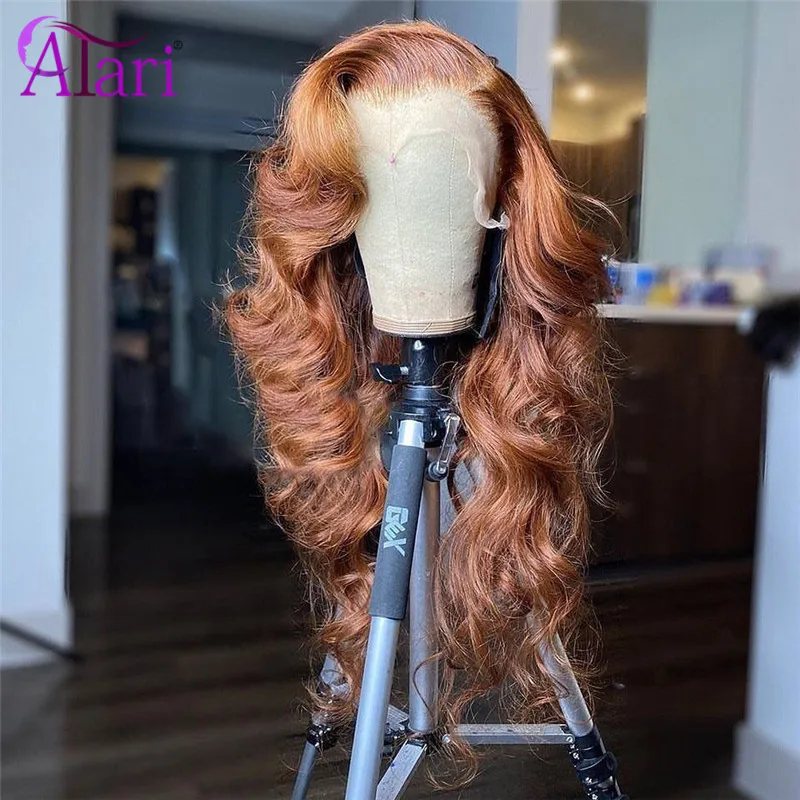 13x6 Copper Ginger Brown Body Wave Wigs Brazilian Human Hair Wigs Pre Pluck - $114.84+