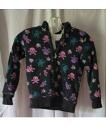 Girls Faded Glory Jacket Size Small 6-6x Hooded Lined Zipper Skulls Cros... - £10.21 GBP