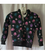 Girls Faded Glory Jacket Size Small 6-6x Hooded Lined Zipper Skulls Cros... - £9.76 GBP