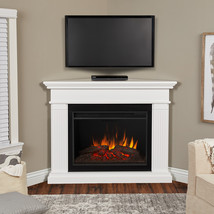 RealFlame Kennedy Electric Fireplace Infrared Grand Corner X-Lg Firebox White - £1,042.28 GBP