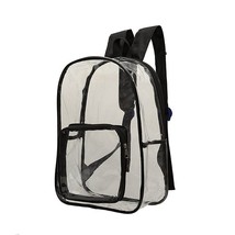 Fashion Women Men Transparent PVC Clear Backpack Travel Shoulder Bag School Book - £22.03 GBP