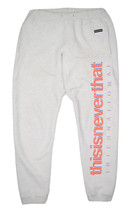 Thisisneverthat Sweatpants Mens S Grey Spell Out International Fleece Heavy - £22.97 GBP