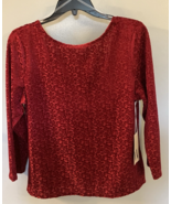 Worthington Womens Luxury Red Blouse Size Large NWT - $24.75