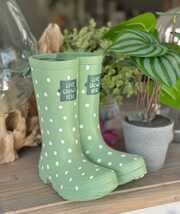 Green Polka Dot Welly Planter - €39,76 EUR