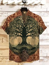 Men&#39;s Origin Tree Art Print Casual Shirt - $26.00