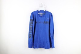 Nike Mens Large Athletic Cut Spell Out Jeep Wrangler Long Sleeve T-Shirt Blue - $54.40