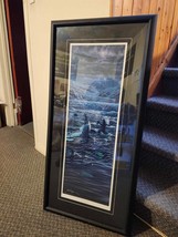Ed Tussey &quot;SEA WOLVES&quot; Print Numbered Signed Frame 1991 2698/3000 Orcas - $295.00
