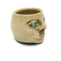 Handmade Ceramic Sculpture Head Planter Pot Indoor Modern Stoneware Vase... - £72.00 GBP