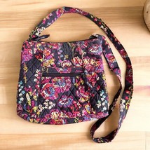 Vera Bradley Crossbody Bag Midnight Wildflowers Floral Quilted Fall Blue... - $365.50 MXN