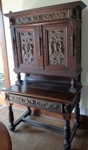 Jacobean Revival Breakfront Cabinet – Hand Crafted Copper Panels – Lion Head - £3,504.42 GBP