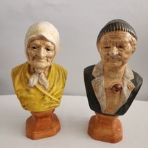 Vintage Holland Mold Ceramic Busts of Old Salty Sea Dog and Old Sea Hag 10”  - £16.14 GBP