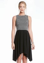 New Karen Kane Black White Flare Dress Size L $139 - £57.47 GBP