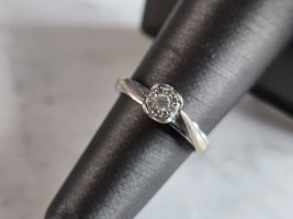 Womens Vintage Estate 10K White Gold Diamond Ring, 2.3g E7571 - £193.50 GBP
