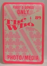 THE WHO / PETE TOWNSHEND - VINTAGE ORIGINAL CLOTH TOUR BACKSTAGE PASS *L... - $10.00