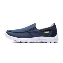 Casual Canvas Shoes Men Classic Flats Slip On Shoe Breathable Man Loafers Comfor - £31.54 GBP