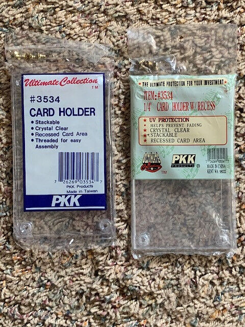 2 x PKK Ultimate Collection Clear Card Holders #3534 w/ Screws - $5.86
