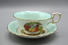 Hammersley Teacup and Saucer Orchard Fruit Nuts Gold Trim Bone China Eng... - £23.19 GBP