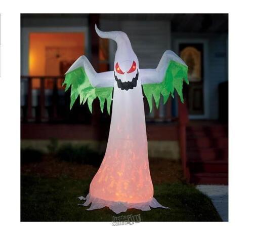 Primary image for 8' Inflatable Ghost with Disco Flame Lights Halloween Yard Decorations