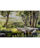 24x36 inches Sheep  stretched Oil Painting Canvas Art Wall Decor modern003 - $208.11 CAD