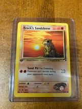 Brock&#39;s Sandshrew Gym Challenge 72/132 Pokemon 1st Edition Card Common - £11.18 GBP