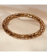 Vintage Lightweight Goldtone Segmented Design Bangle Bracelet - $9.47 CAD