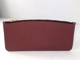 Coach Pop out Pouch from Noa Messenger C4816 Card Wallet Wine Pebbled Le... - $53.45
