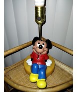 Vintage 1960s Mickey Mouse Nursery Lamp 3 Way Switch Night Light No Shade - £14.01 GBP