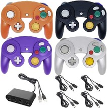 4 Controllers for Gamecube，with 4 Extension Cables and 4-Port USB Adapter for - £55.81 GBP